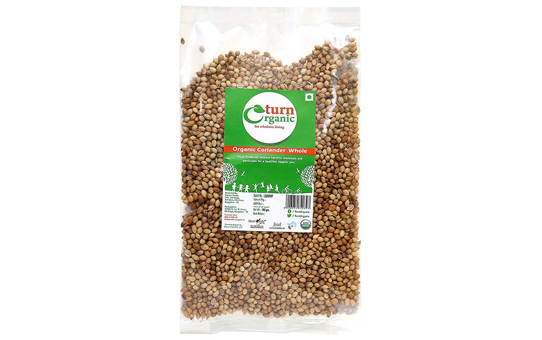 Turn Organic Coriander Whole    Pack  200 grams